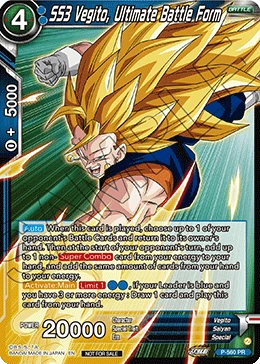 SS3 Vegito, Ultimate Battle Form P-560 card