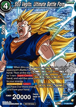 SS3 Vegito, Ultimate Battle Form P-560_PR card