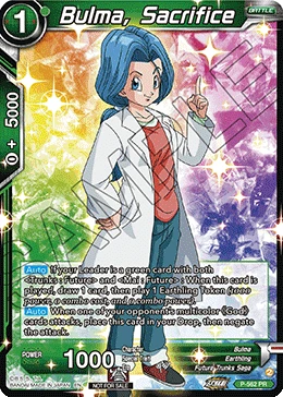 Bulma, Sacrifice P-562 card