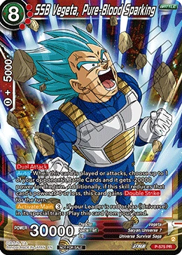 SSB Vegeta, Pure-Blood Sparking P-575 card