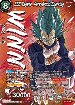 SSB Vegeta, Pure-Blood Sparking P-575_PR card