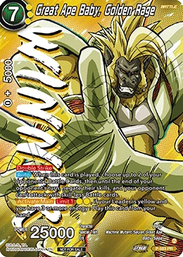 Great Ape Baby, Golden Rage P-583 Dragon Ball Masters card, Promo