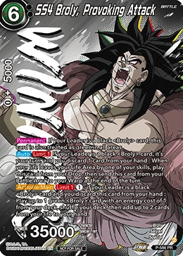 SS4 Broly, Provoking Attack P-586_PR card