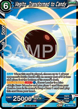 Vegito, Transformed to Candy P-606 card