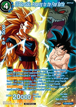 SS3 Son Goku, Preparing for the Final Battle P-618_PR card