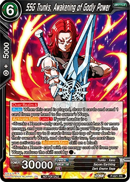 SSG Trunks, Awakening of Godly Power P-621 card
