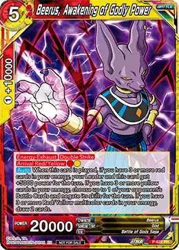 Beerus, Awakening of Godly Power P-622 card