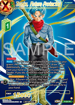 Trunks, Future Protector P-624 Dragon Ball Masters card, Promo
