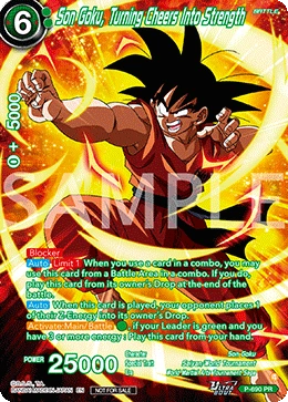 Son Goku, Turning Cheers Into Strength P-690 Dragon Ball Masters card, Promo