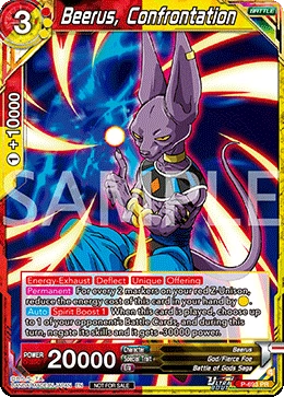 Beerus, Confrontation P-693 Dragon Ball Masters card