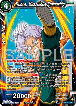 Trunks, Miraculous Friendship P-700 Dragon Ball Masters card