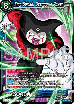 King Gomah, Overgrown Power P-702 Dragon Ball Masters card
