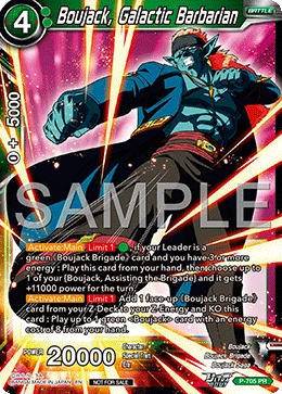 Boujack, Galactic Barbarian P-705 Dragon Ball Masters card