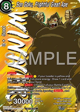 Son Goku, Frightful Great Ape P-707 Dragon Ball Masters card, Event