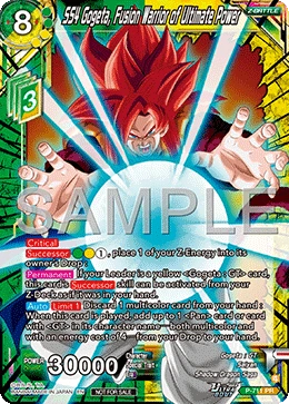 SS4 Gogeta, Fusion Warrior of Ultimate Power P-711 Dragon Ball Masters card