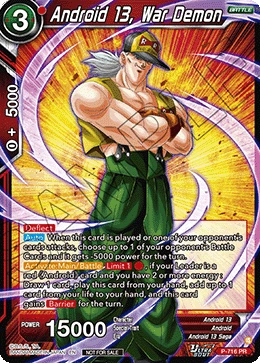 Android 13, War Demon P-716 Dragon Ball Masters card