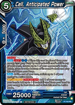 Cell, Anticipated Power P-718 Dragon Ball Masters card