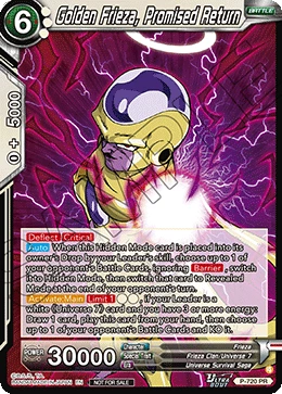 Golden Frieza, Promised Return P-720 Dragon Ball Masters card