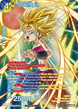 SS Caulifla, Unstoppable Curiosity P-722 Dragon Ball Masters card, Promo