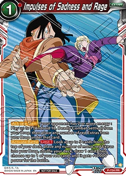 Impulses of Sadness and Rage P-724 Dragon Ball Masters card