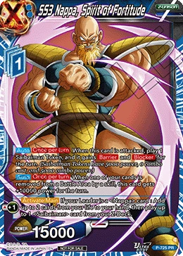 SS3 Nappa, Spirit of Fortitude P-725 Dragon Ball Masters card