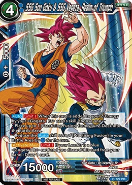 SSG Son Goku & SSG Vegeta, Realm of Triumph P-727 Dragon Ball Masters card