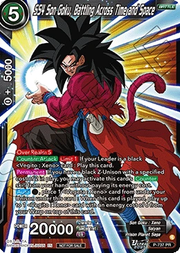 SS4 Son Goku, Battling Across Time and Space P-737 Dragon Ball Masters card