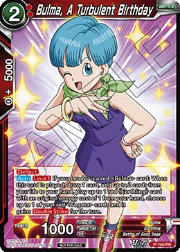 Bulma, A Turbulent Birthday P-740 Dragon Ball Masters card