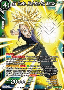 SS Trunks, Kind-Hearted Warrior P-747 Dragon Ball Masters card