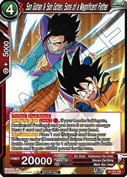 Son Gohan & Son Goten, Sons of a Magnificent Father P-757 Dragon Ball Masters card