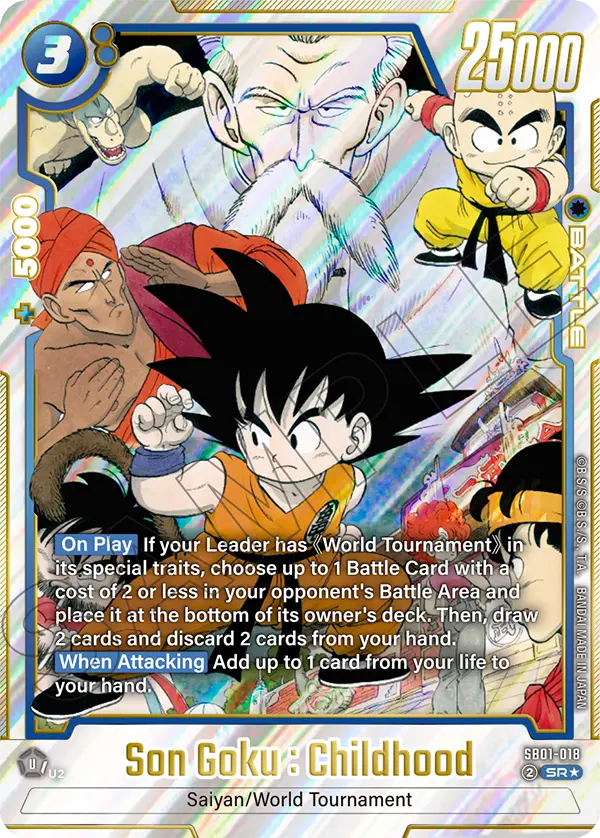 Son Goku : Childhood SB01-018 Dragon Ball Fusion World card, Alt Art