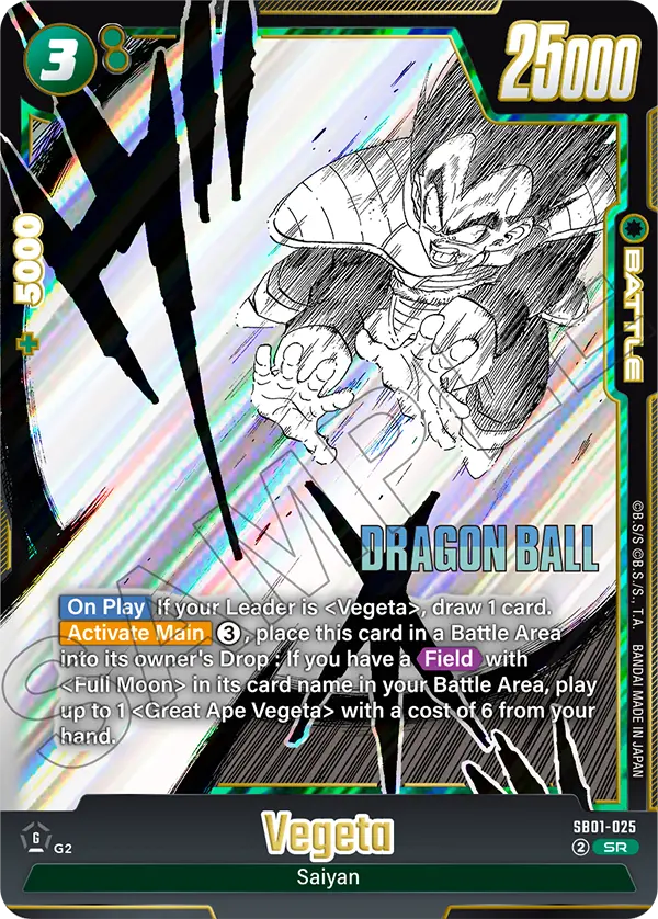 Vegeta SB01-025 card