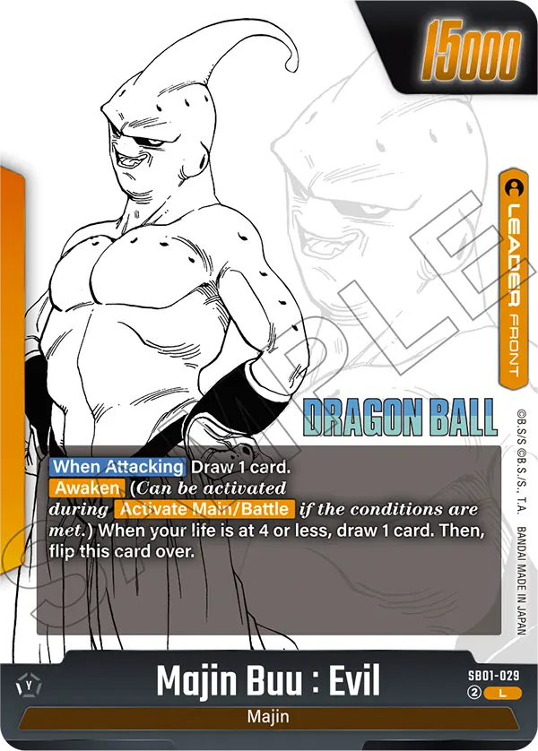 Majin Buu : Kid SB01-029 card