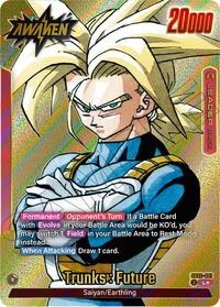 Trunks : Future SB02-001 Dragon Ball Fusion World card, Gold Stamped