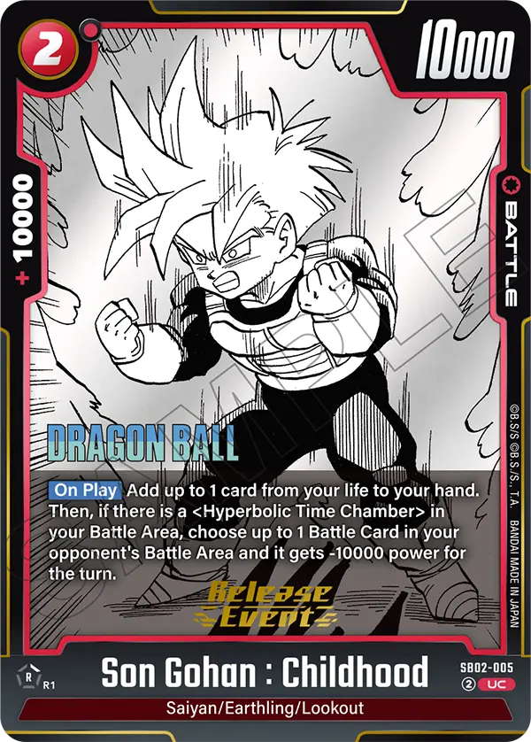 Son Gohan : Childhood SB02-005 Dragon Ball Fusion World card, Release Event