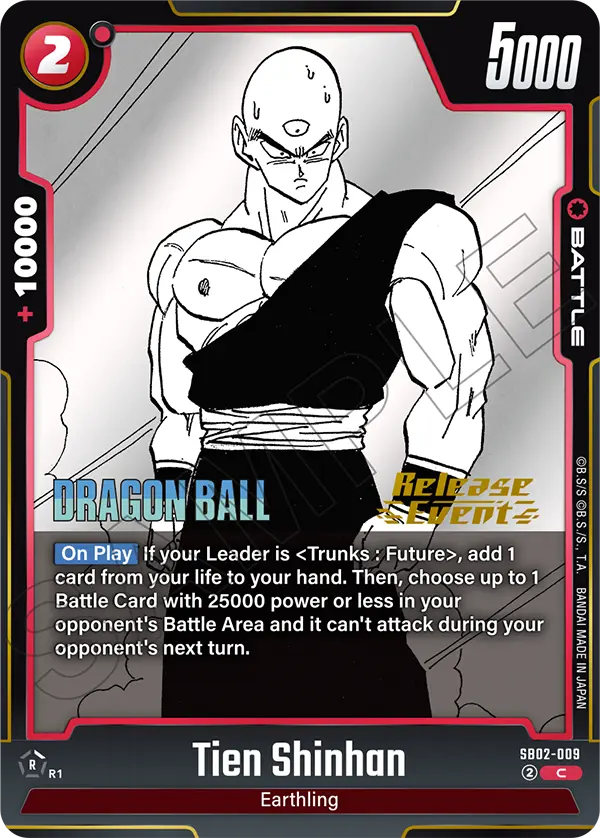Tien Shinhan SB02-009 Dragon Ball Fusion World card, Release Event