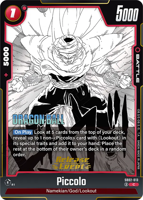 Piccolo SB02-013 Dragon Ball Fusion World card, Release Event