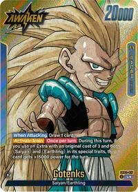 Gotenks SB02-017 Dragon Ball Fusion World card, Gold Stamped