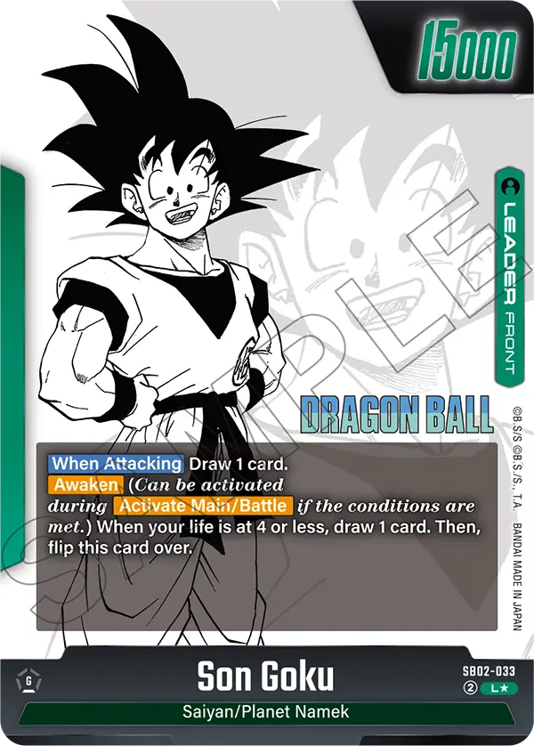 Son Goku SB02-033 Dragon Ball Fusion World card, Variant 1