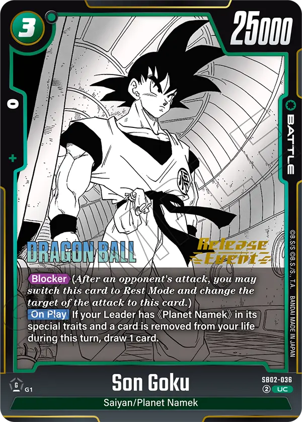 Son Goku SB02-036 Dragon Ball Fusion World card, Release Event