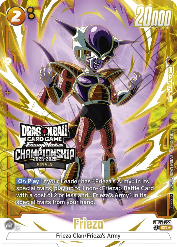 Frieza SB02-053 Dragon Ball Fusion World card, Variant 2
