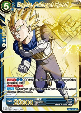 Vegeta, Prince of Speed SD1-05 card
