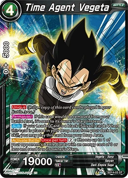 Time Agent Vegeta SD14-03 Dragon Ball Masters card