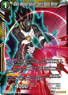 Black Masked Saiyan, Spirit Boost Minion SD16-05 card