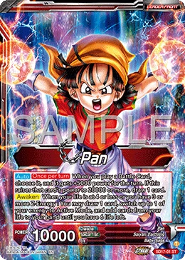 Pan SD17-01 Dragon Ball Masters card, Silver Foil