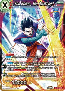 Son Gohan, the Awakened SD17-03 card