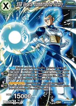 SSB Vegeta, Committed to Victory SD18-03 card