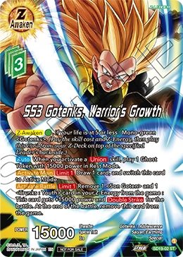 SS3 Gotenks, Warrior's Growth SD19-02_PR card
