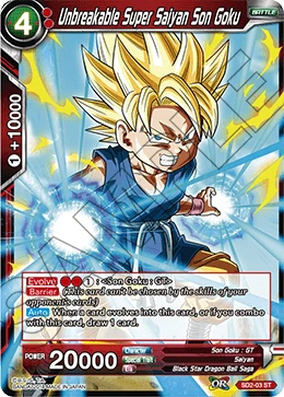 Unbreakable Super Saiyan Son Goku SD2-03 card