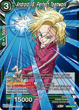Android 18, Perfect Teamwork SD21-07 card